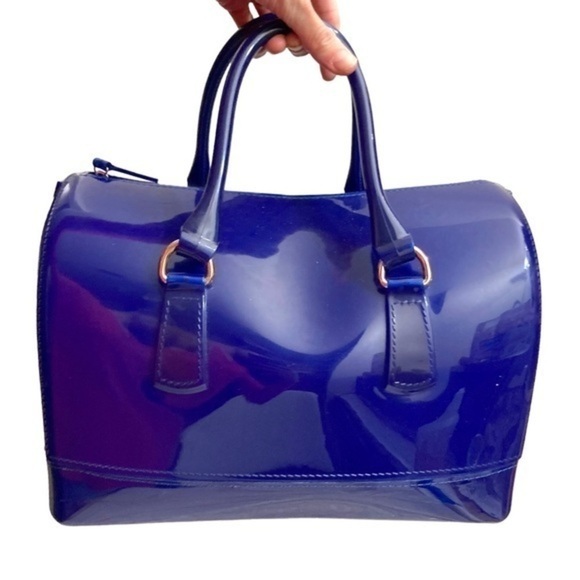 Furla blue candy bag satchel - Picture 3 of 15